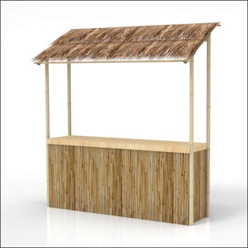 Natural Bamboo Thatched Tiki Bar/DJ Booth Eventluxe