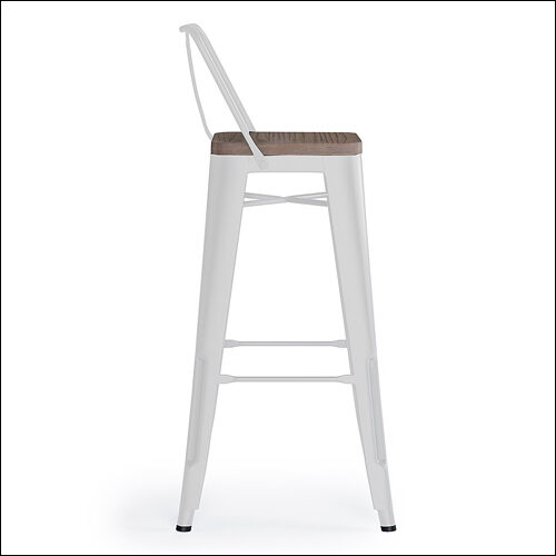 Metal-Stool-White-Wood-Seat-001B