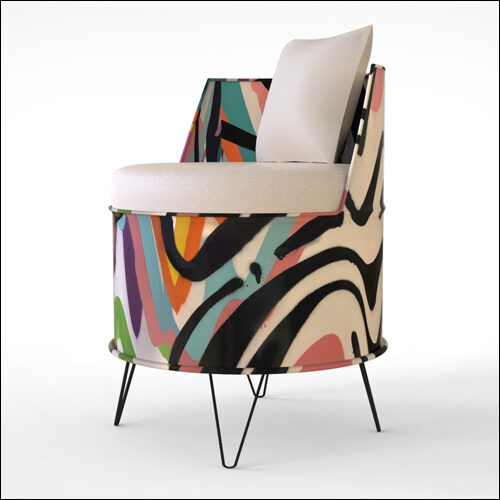 URBANITE-METAL-DRUM-LOUNGER-ABSTRACT-2B-001A
