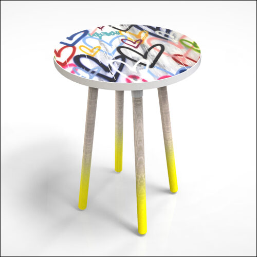PEGGY-HI-Cocktail-Table-W-GRAFFITI-AMOUREUX-BLANC-TOP-001A