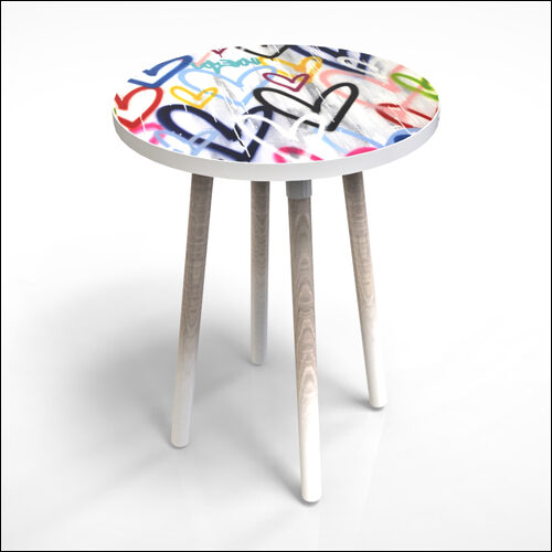PEGGY-HI-Cocktail-Table-W-GRAFFITI-AMOUREUX-BLANC-TOP-001B