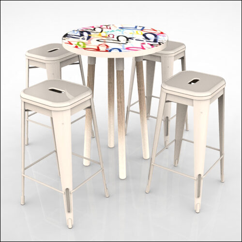 PEGGY-HI-Cocktail-Table-W-GRAFFITI-AMOUREUX-BLANC-TOP-001E