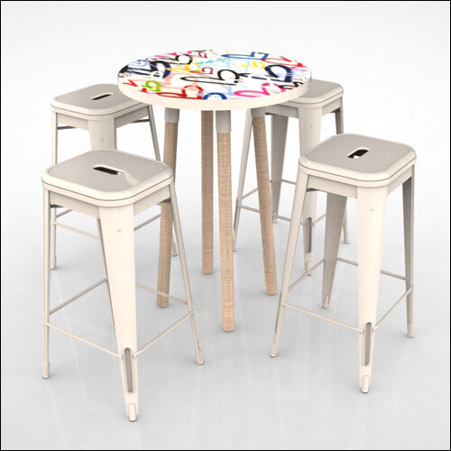 PEGGY-HI-Cocktail-Table-W-GRAFFITI-AMOUREUX-BLANC-TOP-001F
