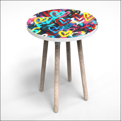 PEGGY-HI-Cocktail-Table-W-GRAFFITI-AMOUREUX-BLEU-TOP-001C