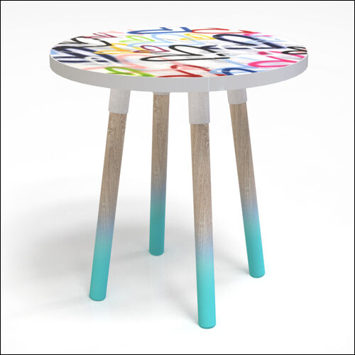 PEGGY-LO-Table-W-GRAFF-TOP-AMOUREUX-BLANC-W-WEATH-OAK-LEGS-001J