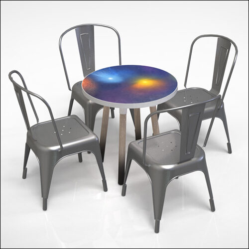 PEGGY-LO-Table-W-GRAFF-TOP-OBU-W-WEATH-OAK-LEGS-001C