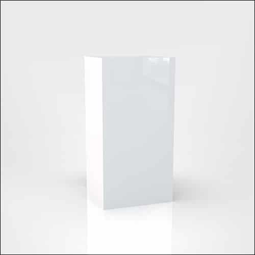 White Acrylic Cube 30in High Lounge End / Side / Display Table