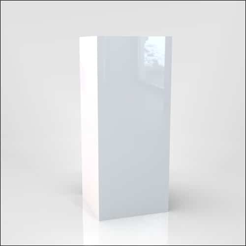 White Acrylic Cube 36in High Lounge End / Side / Display Table
