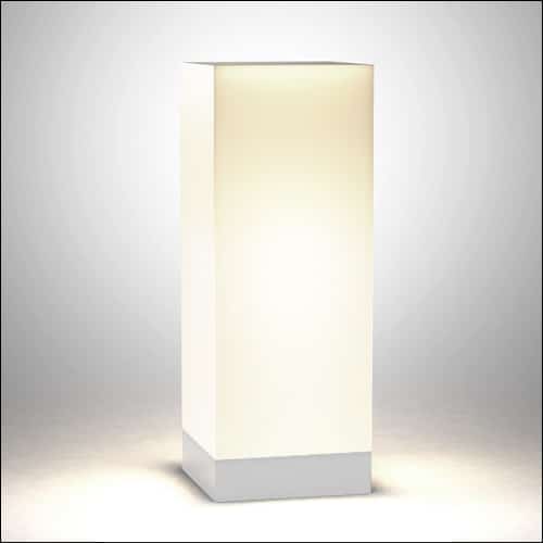 White Illumina Acrylic Cube 40in High Lounge End / Side / Display Table (Lit)