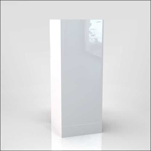 White Acrylic Cube 40in High Lounge End / Side / Display Table with White Base