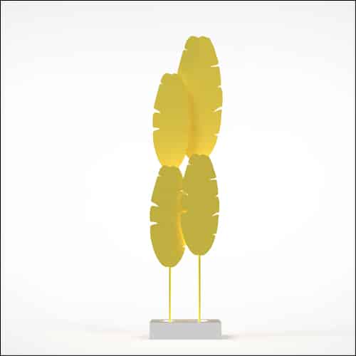 Banana Palm Design with Low Profile Pedestal (4 Oversized Yellow Palms)