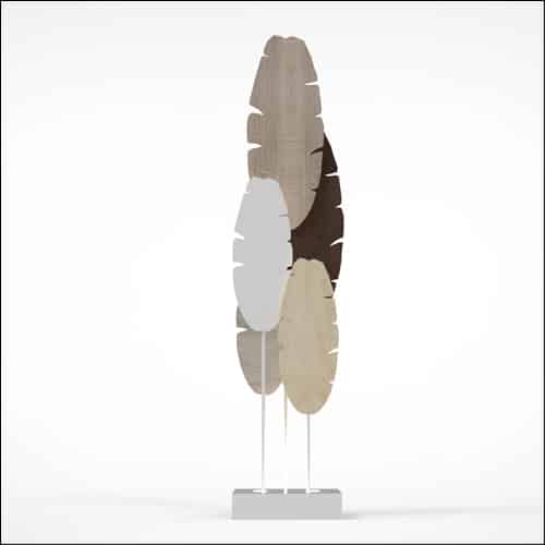 Banana Palm Design with Low Profile Pedestal (5 Oversized Wooden Palms)