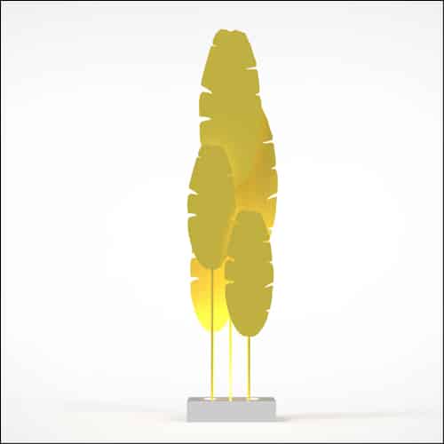 Banana Palm Design with Low Profile Pedestal (5 Oversized Yellow Palms)